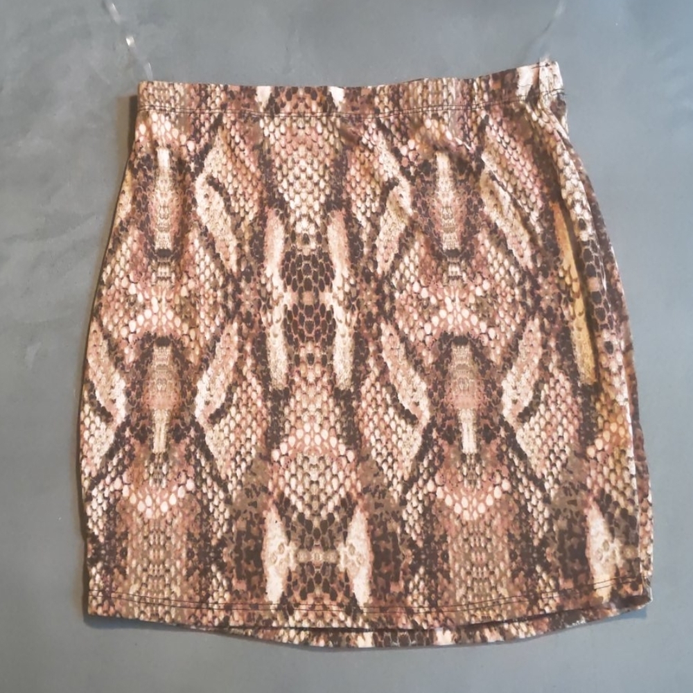 Brown Snakeskin Skirt